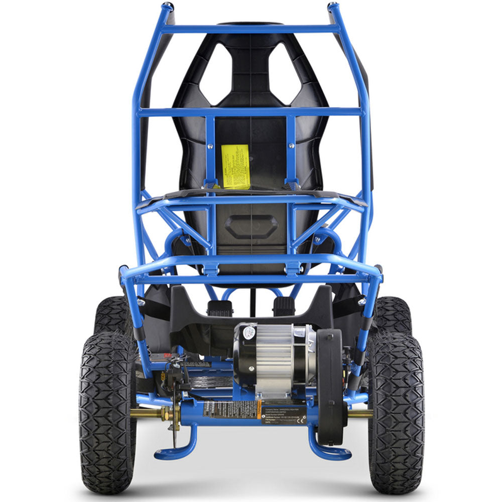 MotoTec Maverick Kids Electric 36v 1000w Go Kart Blue