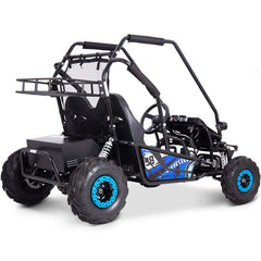 MotoTec Mud Monster XL Kids Electric 60v 2000w Go Kart Full Suspension Blue