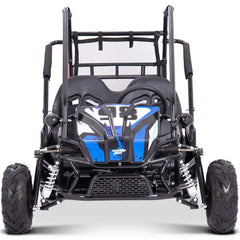 MotoTec Mud Monster XL Kids Electric 60v 2000w Go Kart Full Suspension Blue