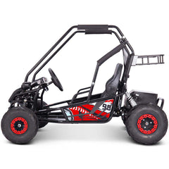 MotoTec Mud Monster XL Kids Electric 60v 2000w Go Kart Full Suspension Red