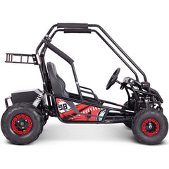 MotoTec Mud Monster XL Kids Electric 60v 2000w Go Kart Full Suspension Red