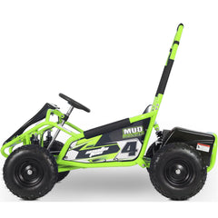 MotoTec Mud Monster Kids Electric 48v 1000w Go Kart Full Suspension Neon Green