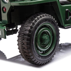 24V Freddo Military Willy Truck 3 Seater Electric Ride on