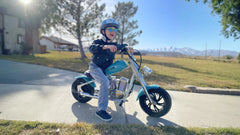 Challenger 12 PLUS Kids Electric Dirt Bike Motorcycle (With App) - Blue