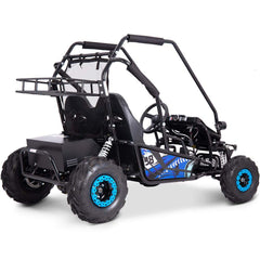 MotoTec Mud Monster XL Kids Electric 60v 2000w Go Kart Full Suspension Blue