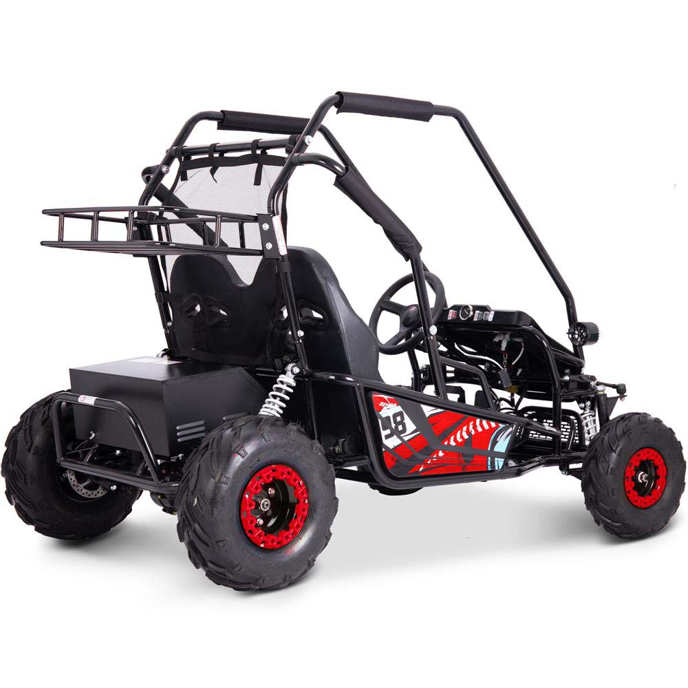 (Preorder)MotoTec Mud Monster XL Kids Electric 60v 2000w Go Kart Full Suspension Red