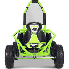 MotoTec Mud Monster Kids Electric 48v 1000w Go Kart Full Suspension Neon Green